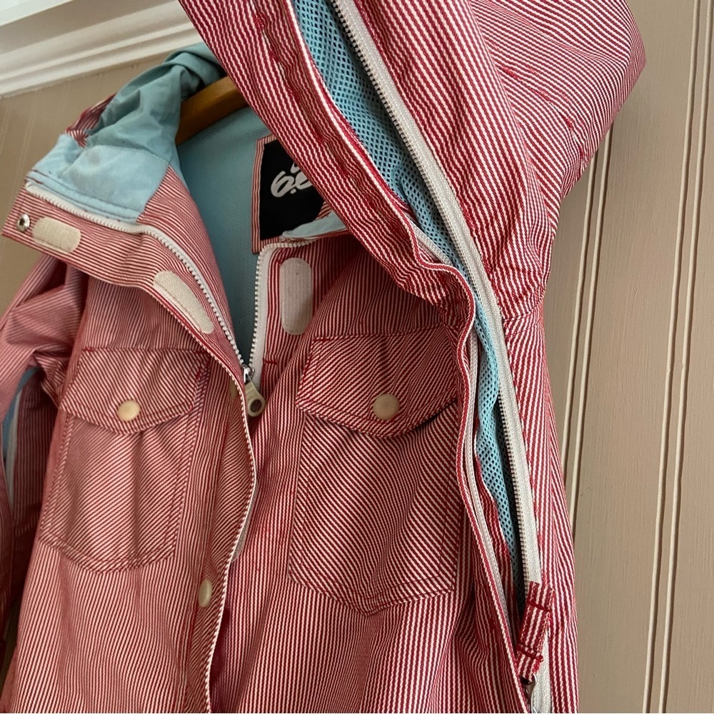 Nike 6.0 Red & White Striped Snowboard Winter Jacket Women’s Size Small - Picture 5 of 10
